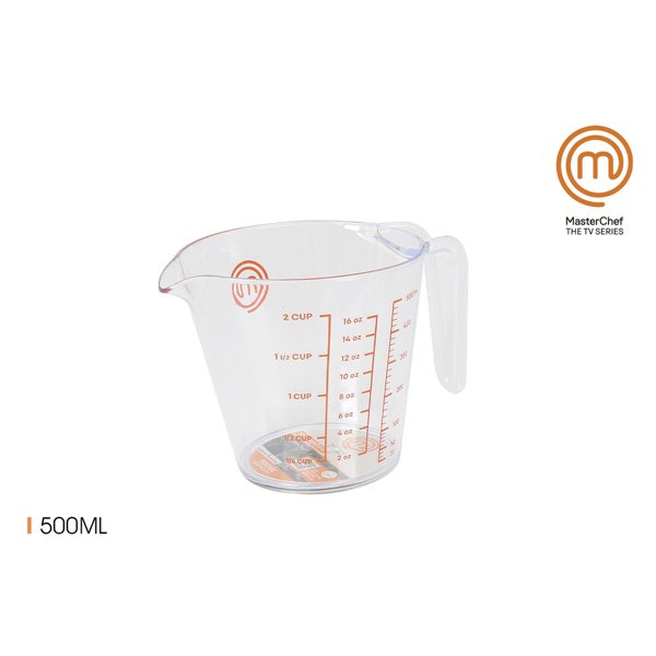 Measuring Jug MasterChef Plastic 500 ml Transparent (12 Units)