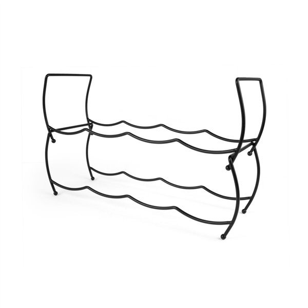 Bottle rack Confortime Black 43 x 15 x 28 cm (8 Units)