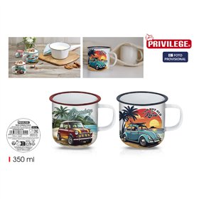 Mug Privilege PRIVILEGE 350 ml Enamelled Steel (24 Units)