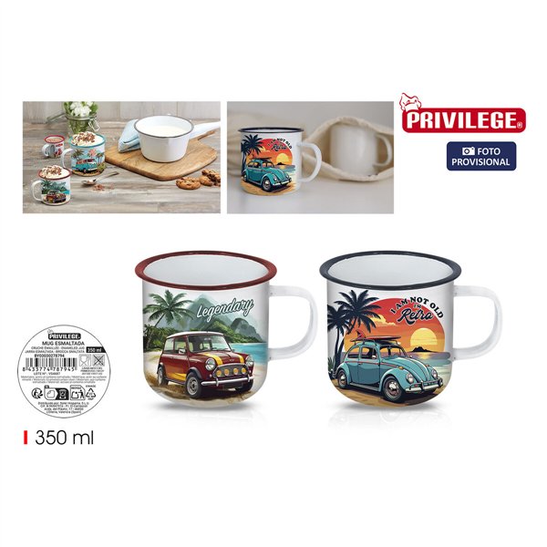 Mug Privilege PRIVILEGE 350 ml Enamelled Steel (24 Units)
