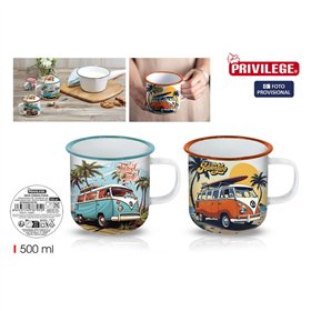 Mug Privilege PRIVILEGE 500 ml Enamelled Steel (24 Units)