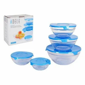 Lunch box Quttin Textury Transparent Borosilicate Glass 750 ml (6 Units)