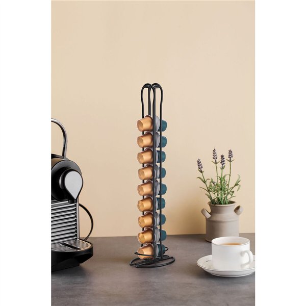 Coffee Capsule Organiser Quttin Black Iron (12 Units)