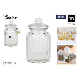 Jar La Mediterránea CUISINE Transparent 2,5 L (6 Units)