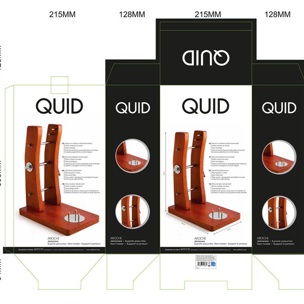 Wooden Ham Stand Quid Aroche Wood (33 x 21 x 42 cm)