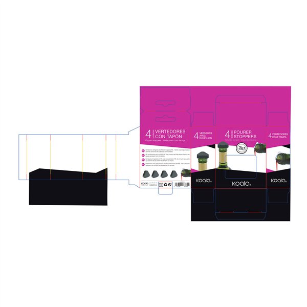 Leak-proof Bottle Top Koala Koala_6606NN01 (4 pcs) Plastic 4 Pieces 7,5 x 4,5 x 13 cm