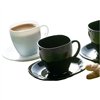 Set of Mugs with Saucers Luminarc Carine N&b White Black Glass 220 ml (12 Pieces)