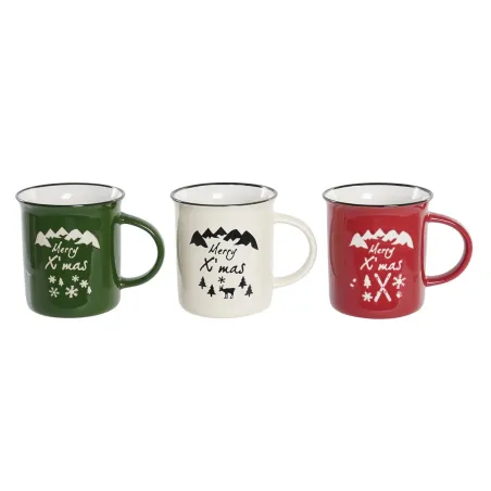 Set of Mugs with Saucers Luminarc Carine N&b White Black Glass 220 ml (12 Pieces)