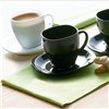 Set of Mugs with Saucers Luminarc Carine N&b White Black Glass 220 ml (12 Pieces)
