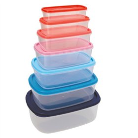 Set of lunch boxes Quid Habitat (7 pcs) Plastic