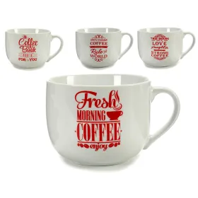 Puodelis Coffee Porcelianas Raudona Balta 500 ml 24 vnt.