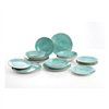 Dinnerware Set Quid Montreal Ceramic Turquoise Stoneware 18 Pieces