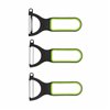 Fruit and Vegetable Peeler Quid Veggy Metal Green (3 Units) (19 x 10 x 5 cm)