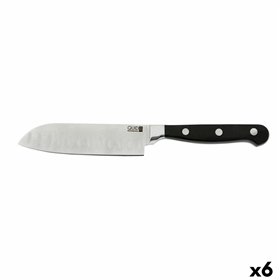 Santoku Knife Quid Professional Inox Chef Black Black Metal (13 cm) (Pack 10x)
