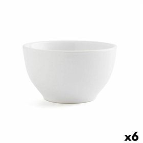 Bowl Quid Snow White Ceramic 510 ml (6 Units)