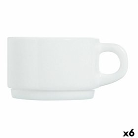 Set of Mugs Luminarc Apilable White 280 ml Stackable (6 Units)