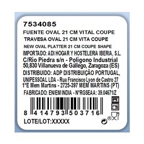 Serving Platter Ariane Ceramic White (Ø 21 cm)