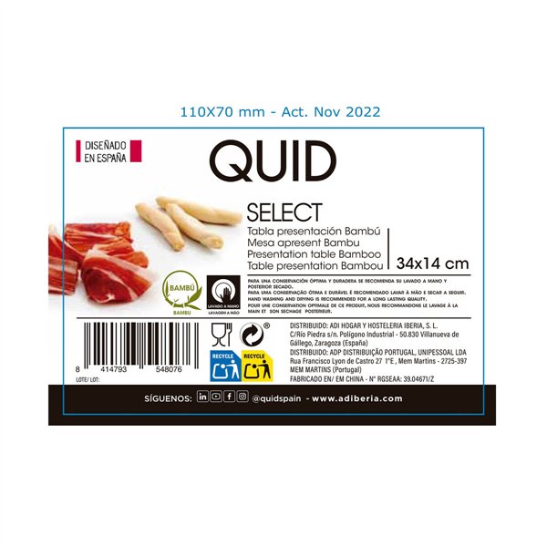 Bamboo Cutting Board Quid Select Wood Brown