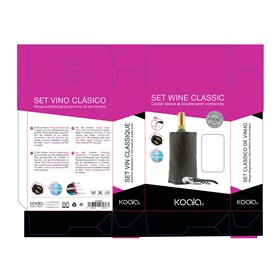 Set of Wine Accessories Koala Ac Black Metal 2 Pieces