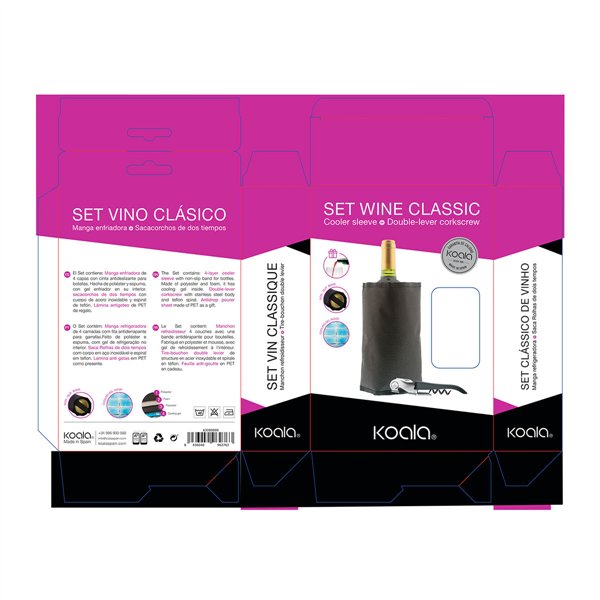 Set of Wine Accessories Koala Ac Black Metal 2 Pieces