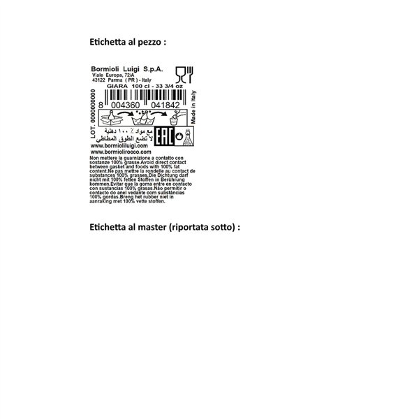 Bottle Bormioli Rocco Giara Transparent Glass 1 L