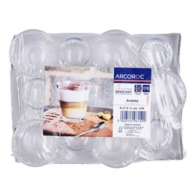Piece Coffee Cup Set Arcoroc Voluto Glass 90 ml 6 Pieces