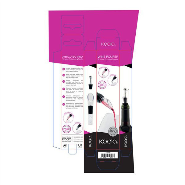 Pouring Stopper Koala Bodega Transparent Metal Drip