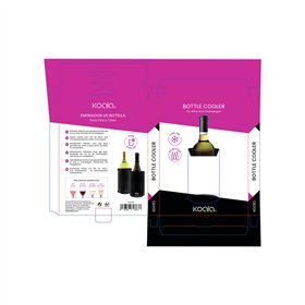 Bottle Cooler Koala Black Textile (15,5 x 2 x 23 cm)