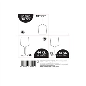 Set of Gin and Tonic cups Ginger Transparent Glass 660 ml