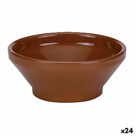 Bowl Raimundo Soup Baked clay Ceramic Brown (16 cm) (24 Units)