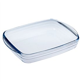 Rectangular Mould Ô Cuisine Ocuisine Vidrio Transparent Glass 28 x 20 x 5 cm Rectangular (6 Units)