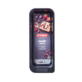 Oven Mould Pyrex Magic Rectangular Black Ø 26 cm (6 Units)