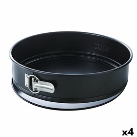 Springform Pan Pyrex Magic Circular Black 20 cm Metal 4 Units