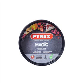 Springform Pan Pyrex Magic Circular Black 20 cm Metal 4 Units