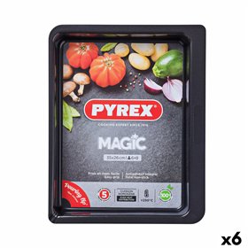 Oven Dish Pyrex Magic Rectangular Metal 35 x 26 cm 6 Units