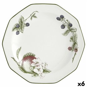 Flat Plate Churchill Victorian Orchard Ceramic China crockery Ø 27 cm (6 Units)