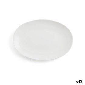 Serving Platter Ariane Vital Coupe Oval Ceramic White (Ø 26 cm) (12 Units)
