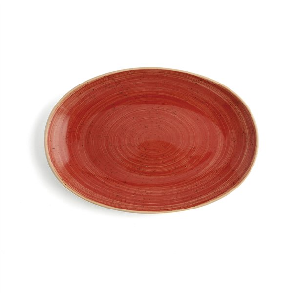 Snack tray Ariane Terra Red Ceramic Ø 26 cm (12 Units)