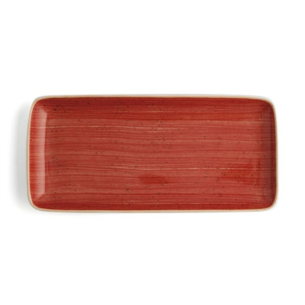 Serving Platter Ariane Terra Rectangular Ceramic Red (36 x 16,5 cm) (6 Units)