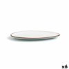 Flat plate Ariane Terra Triangular Ceramic Beige (Ø 29 cm) (6 Units)