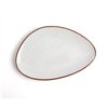 Flat plate Ariane Terra Triangular Ceramic Beige (Ø 29 cm) (6 Units)