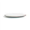 Flat plate Ariane Terra Triangular Ceramic Beige (Ø 29 cm) (6 Units)