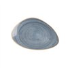 Flat Plate Ariane Terra Triangular Blue Ceramic Ø 29 cm (6 Units)