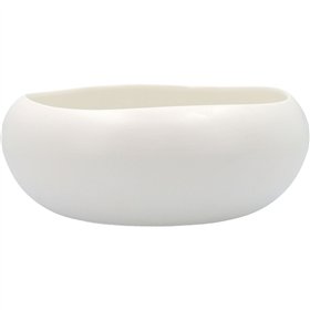 Snack Bowl Ariane Organic White Ceramic Ø 21 cm (2 Units)