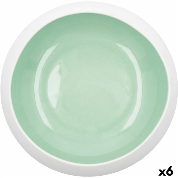 Snack Bowl Ariane Organic Green Ceramic Ø 16 cm (6 Units)