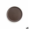 Flat Plate Anaflor Barro Anaflor Brown Baked clay Ø 31 cm Meat (8 Units)