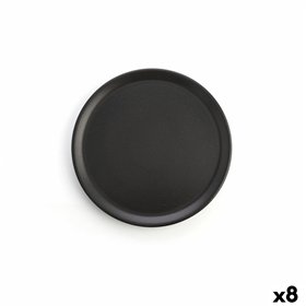 Flat Plate Anaflor Barro Anaflor Black Baked clay Ø 31 cm Meat (8 Units)
