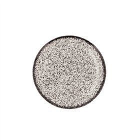 Flat plate Ariane Rock Ceramic Black (Ø 21 cm) (12 Units)