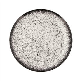 Flat plate Ariane Rock Ceramic Black (Ø 31 cm) (6 Units)