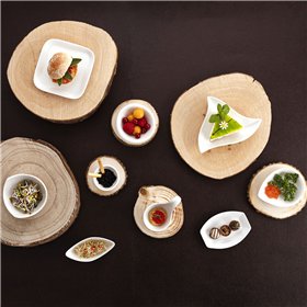 Appetizer Set Ariane Alaska White Ceramic 8,5 x 8,3 x 3,5 cm (18 Units)